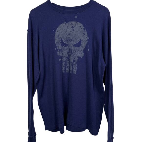 5 for $25| Marvel Punisher Thermal Long Sleeve Tee Size XXL - Picture 1 of 5